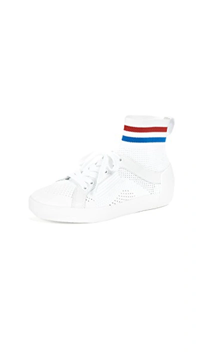 Shop Ash Ninja Sneakers In White/red/blue