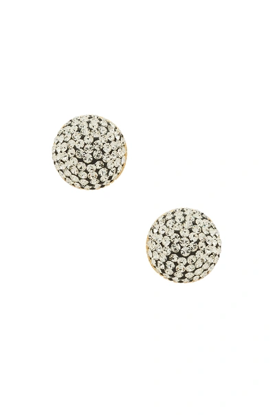 Shop Marc Jacobs Crystal Studs In Metallic Gold