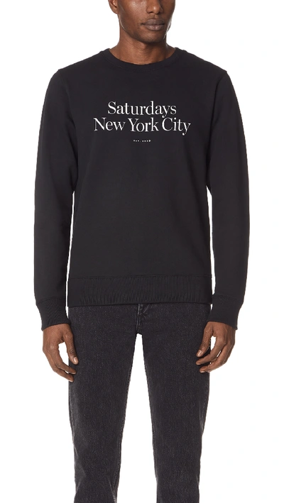 Shop Saturdays Surf Nyc Bowery Miller Standard Sweatshirt In Black