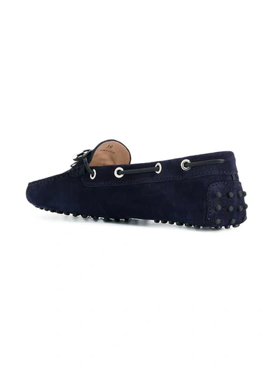 Shop Tod's Heaven Accessorio Loafers In Blue