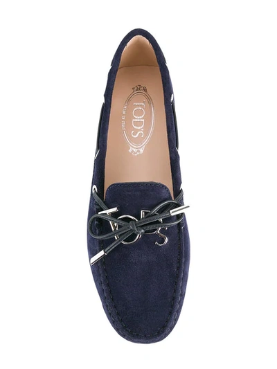 Shop Tod's Heaven Accessorio Loafers In Blue