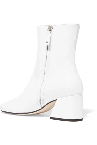 Shop Dorateymur Nizip Embellished Leather Ankle Boots In White