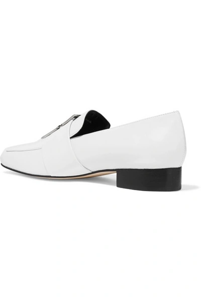 Shop Dorateymur Harput Ii Embellished Textured-leather Loafers In White