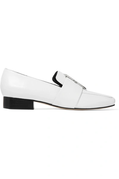 Shop Dorateymur Harput Ii Embellished Textured-leather Loafers In White