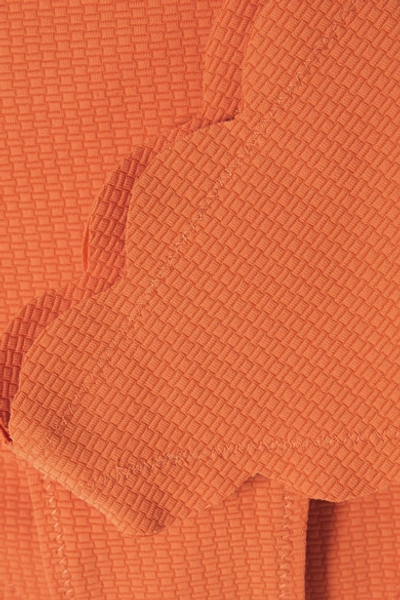 Shop Marysia Antibes Scalloped Bikini Briefs In Pastel Orange
