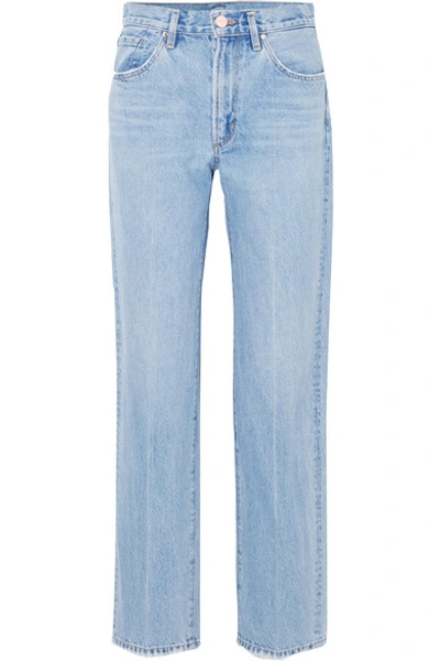 Shop Goldsign The Classic Fit High-rise Straight-leg Jeans In Light Denim