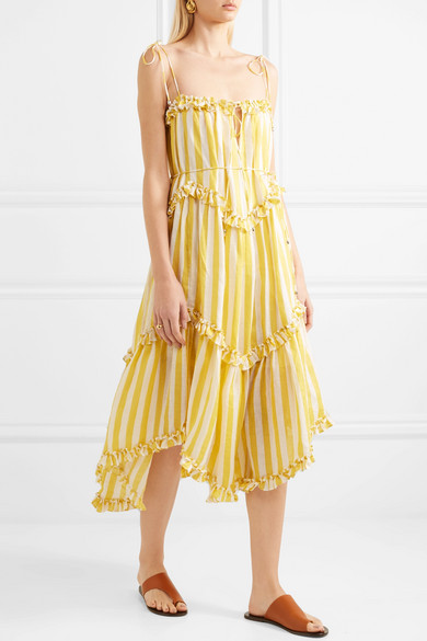 zimmermann lumino floating stripe dress