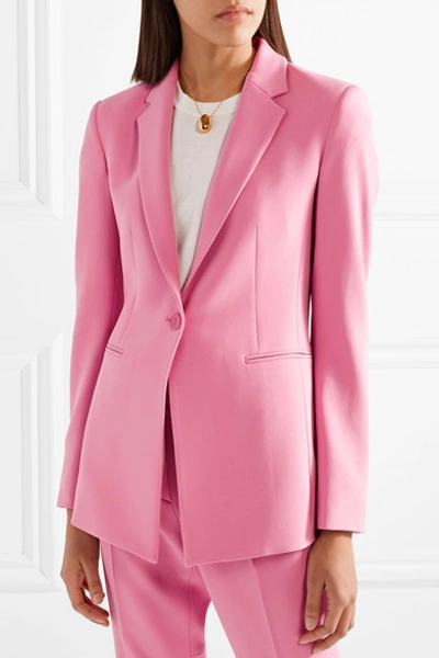 Shop Theory Power Stretch-crepe Blazer In Pink