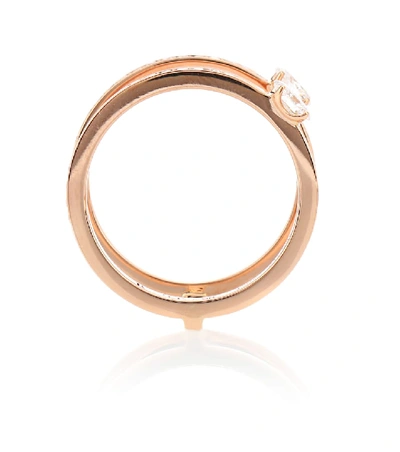 Shop Repossi Harvest 18kt Rose Gold Diamond Ring In Pink