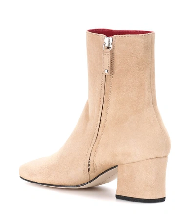 Shop Dorateymur Sybil Suede Ankle Boots In Beige