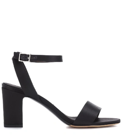 Shop Tabitha Simmons Leticia Satin Sandals In Black