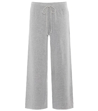 Shop Velvet Avalyn Cropped Wide-leg Trousers In Grey