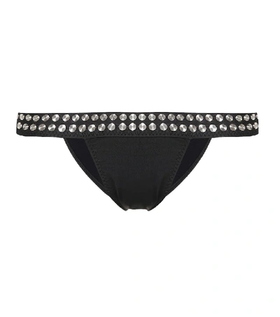 Shop Norma Kamali Stud 17 Bikini Bottoms In Black