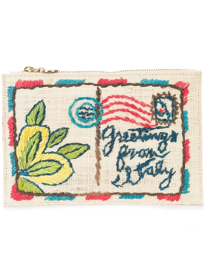 Shop Kayu Postcard Embroidered Clutch Bag