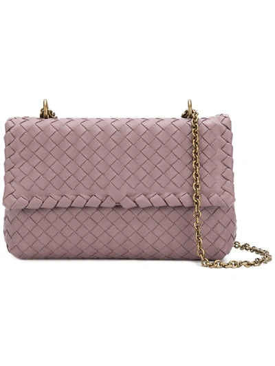 Shop Bottega Veneta Glicine Intrecciato Nappa Baby Olimpia Bag In Pink