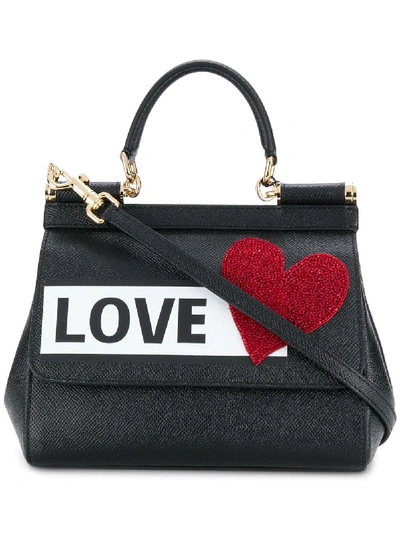 Shop Dolce & Gabbana Small Sicily Love Shoulder Bag
