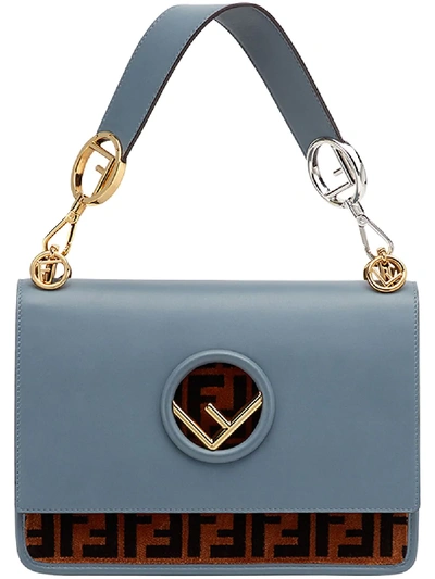 Shop Fendi Kan I F Shoulder Bag - Blue