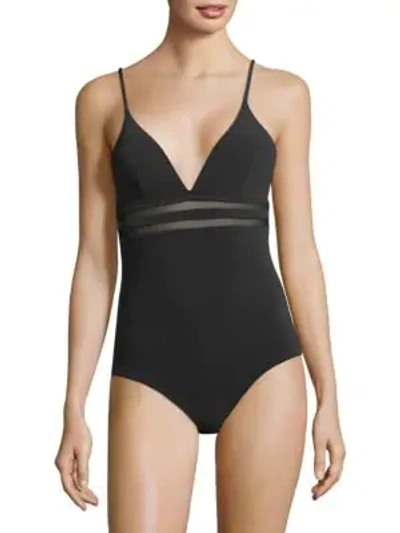 Shop Stella Mccartney Timeless Basics One-piece Swimsuit In Black