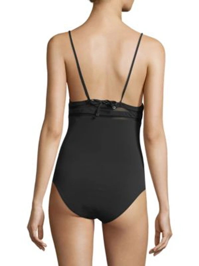 Shop Stella Mccartney Timeless Basics One-piece Swimsuit In Black