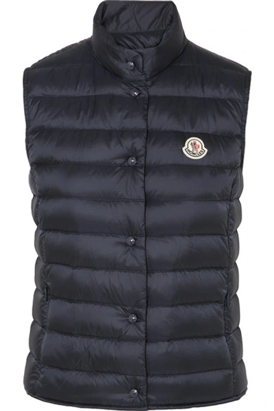 Shop Moncler Quilted Shell Down Gilet In Midnight Blue