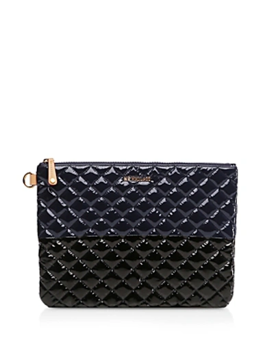Shop Mz Wallace Metro Pouch - 100% Exclusive In Black Navy Colorblock/gold