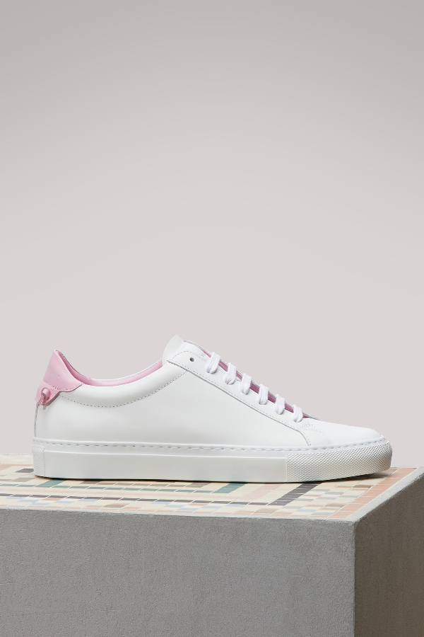 givenchy white & pink urban knots sneakers