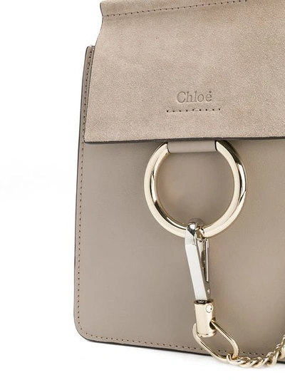 Shop Chloé Small Faye Bracelet Bag In 23w Motty Grey