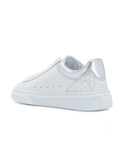 Shop Hogan H365 Contrast Heel Sneakers - White