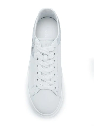 Shop Hogan H365 Contrast Heel Sneakers - White