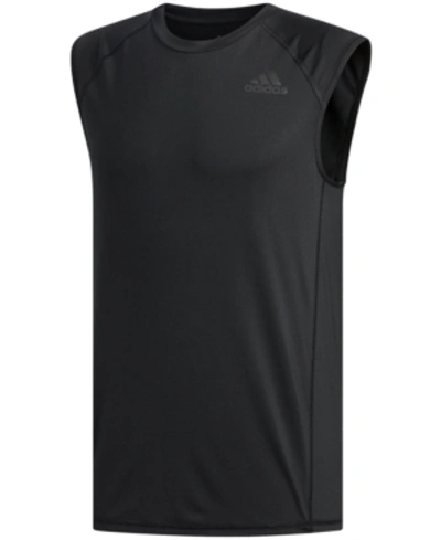 Shop Adidas Originals Adidas Men's Alphaskin Sleeveless T-shirt In Black