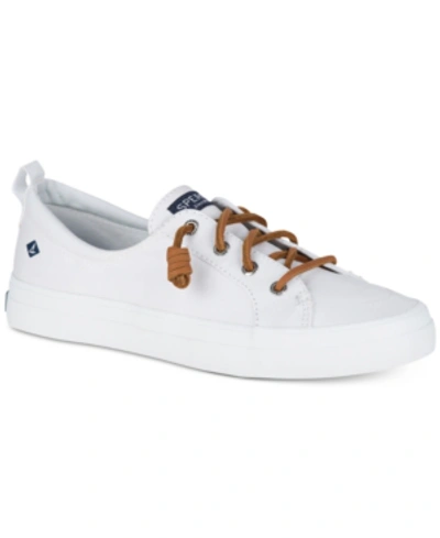 Shop Sperry Women's Crest Vibe Canvas Sneakers, Created For Macy's In White