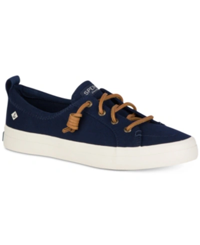 Shop Sperry Women's Crest Vibe Canvas Sneakers, Created For Macy's In Navy