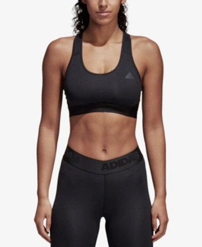 Shop Adidas Originals Adidas Women's Don't Rest Climalite Medium-impact Sports Bra In Black