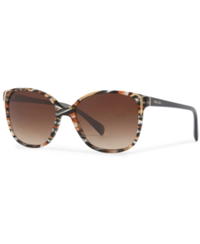 Shop Prada Sunglasses, Pr 01os In Brown/brown Gradient