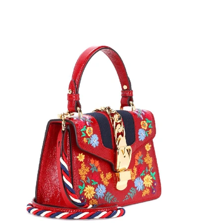 Shop Gucci Sylvie Mini Leather Shoulder Bag In Female