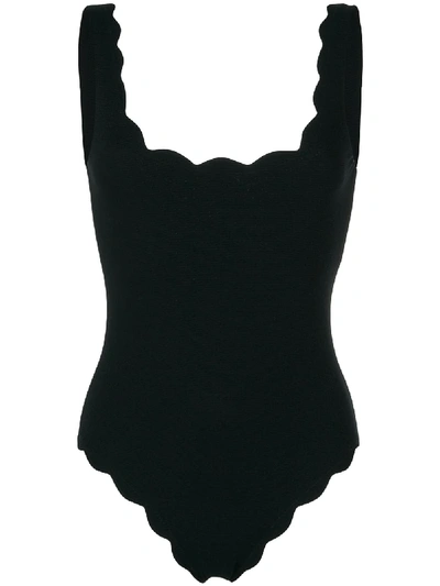 Shop Marysia Scalloped Swimsuit - Black