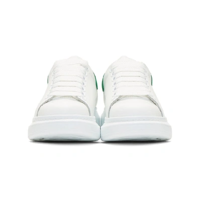 Shop Alexander Mcqueen White And Green Oversized Sneakers In 9463 Kew Gr