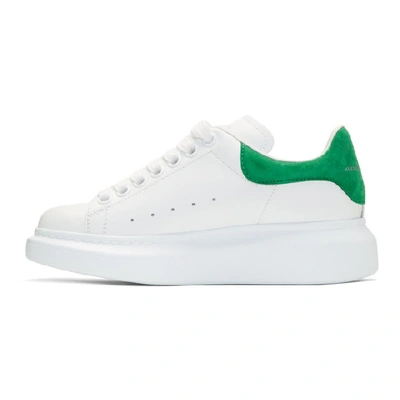Shop Alexander Mcqueen White And Green Oversized Sneakers In 9463 Kew Gr