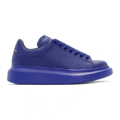 Shop Alexander Mcqueen Blue Oversized Sneakers In 4029 Saphir