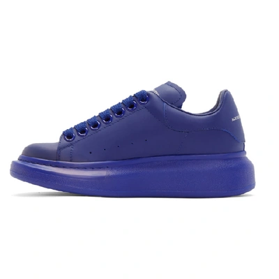 Shop Alexander Mcqueen Blue Oversized Sneakers In 4029 Saphir