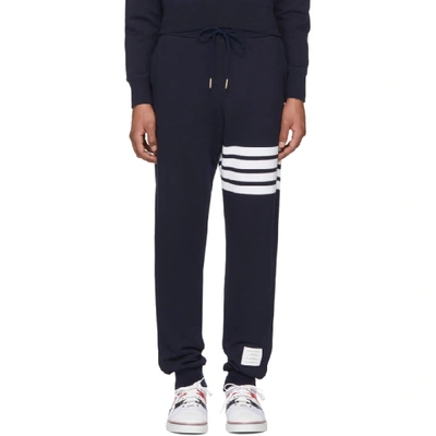 Thom Browne Classic Loopback 4-bar Sweatpants In Blue