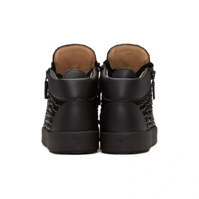Shop Giuseppe Zanotti Black Studded May London High-top Sneakers In Cam Nero
