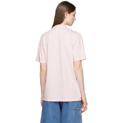 Shop Acne Studios Pink Gojina Dyed T-shirt In Pink Melang