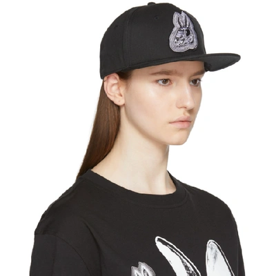 Shop Mcq By Alexander Mcqueen Mcq Alexander Mcqueen Black Bunny Baseball Cap In 1006 Black/