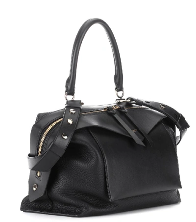 Shop Givenchy Sway Medium Leather Shoulder Bag In Black