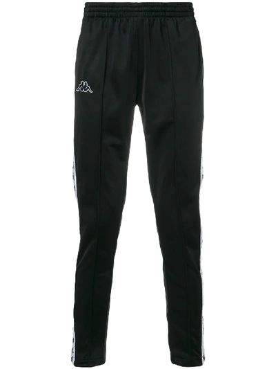 Shop Kappa Logo Stripe Sweat Pants In Black