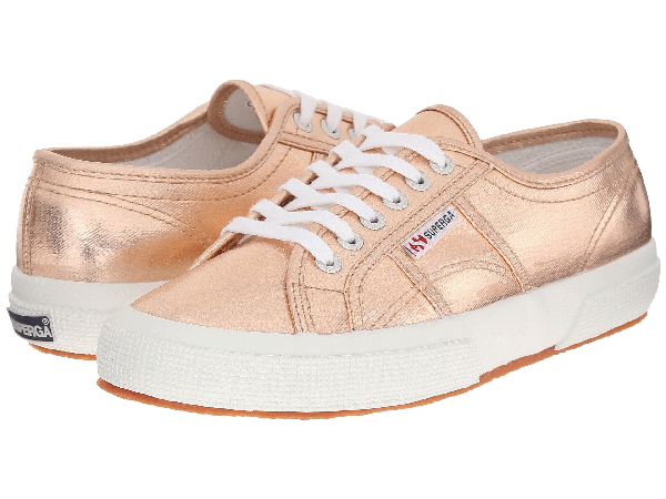 superga platform sneakers rose gold