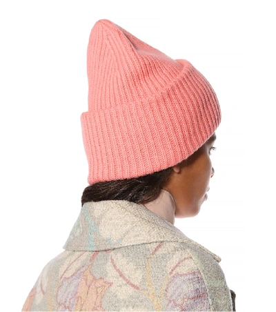 Shop Acne Studios Pansy N Face Wool Beanie In Pink