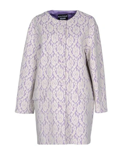 Shop Boutique Moschino Full-length Jacket In Light Purple