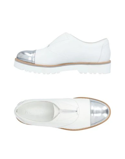 Shop Hogan Woman Loafers White Size 6.5 Leather